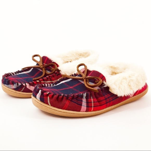 J CREW Tartan Plaid Moccasins Size 6 - Picture 3 of 6